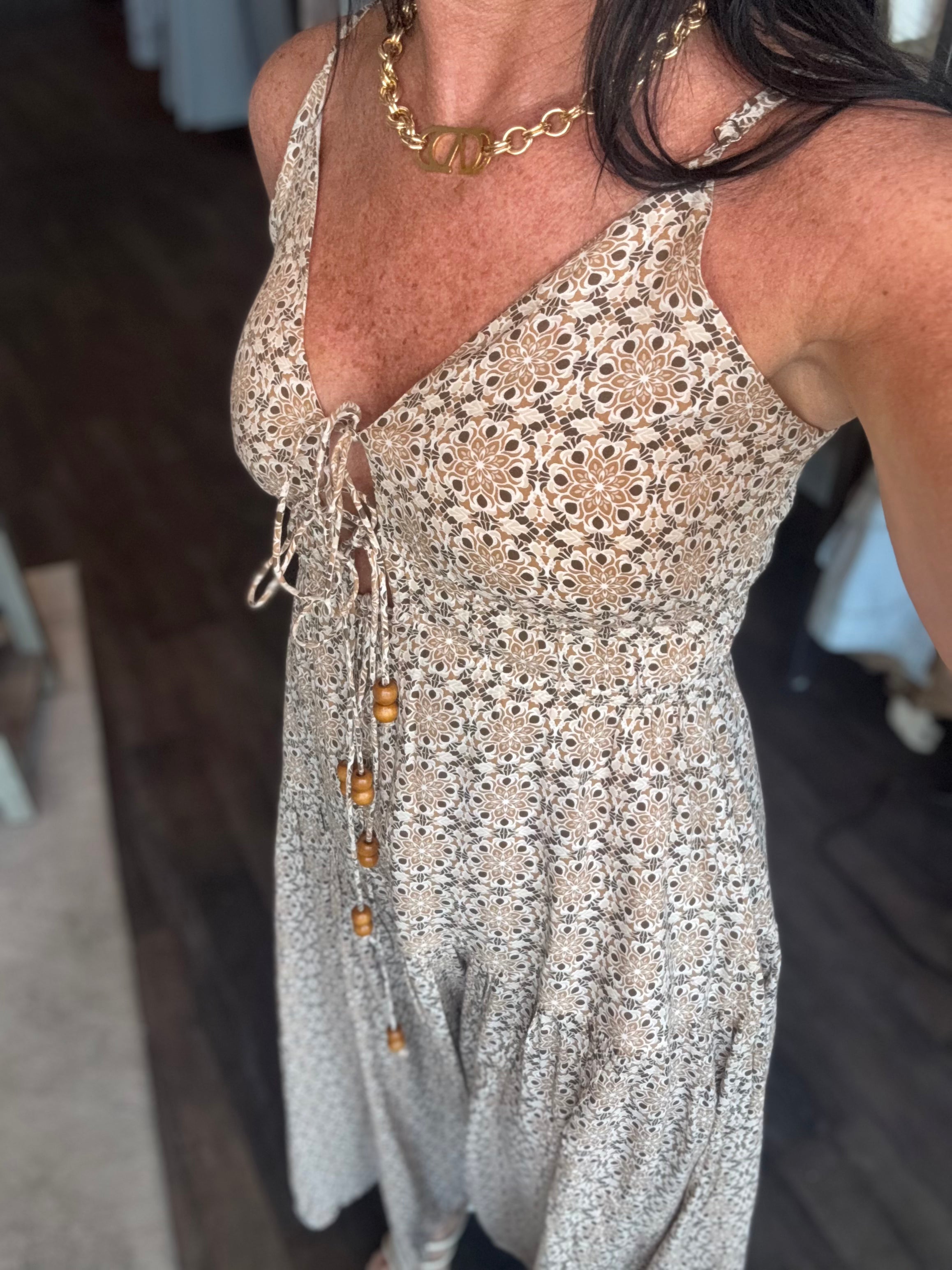 *SZ UP Spaghetti Strap Maxi Dress L